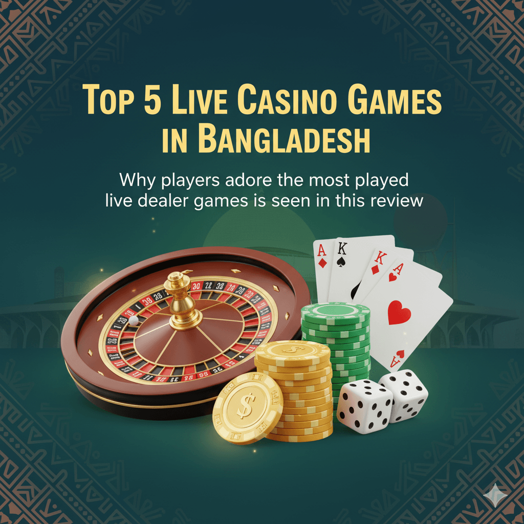 Top 5 Live Casino Games in Bangladesh - Why players adore the most played live dealer games is seen in this review